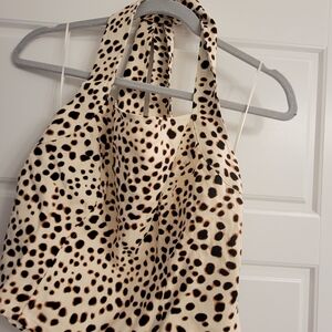 INC International Concepts Cream and Black Tote